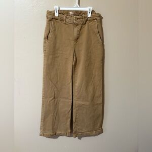 KUT from the Kloth Meg High Rise Wide Leg Khaki Jeans size 4